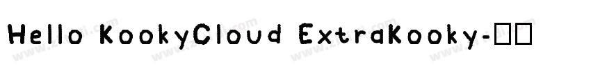 Hello KookyCloud ExtraKooky字体转换